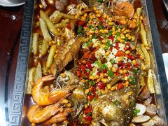 -东来菜馆•手抓海鲜家常菜•海鲜锅贴(鸽子窝店)