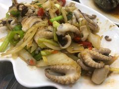 辣炒八爪鱼-覃记海鲜美食餐厅