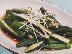 白灼秋葵-万荣烤鸭店·北京菜(天坛店)