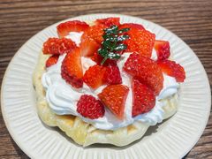 草莓比利时华夫饼-echoes coffee回响咖啡(888街店)