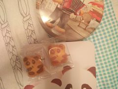 熊猫饼干和下面的方盒子是奇华饼家的。-珍妮曲奇聪明小熊(尖沙咀店)