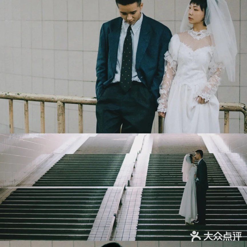 复古港风婚纱照