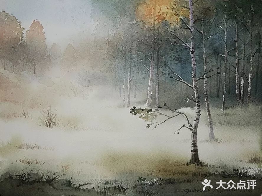 这水彩画的分明是仙境！