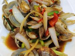 姜葱炒花甲-覃记海鲜美食餐厅