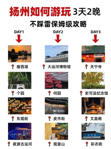 扬州3天2夜游玩攻略❗直接收藏