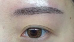 刚做好的韩式平眉-平萍纹绣韩式半永久定妆