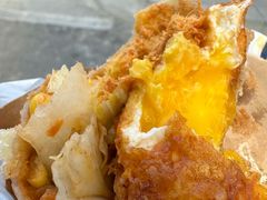 -小红车炸蛋葱油饼