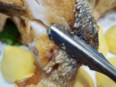 虾油炸海鲈鱼-山东宾馆·齐鲁苑餐厅