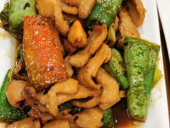 虎皮尖椒爆猪颈肉-大唐靓汤江门私房菜(景田店)