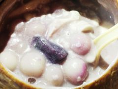 椰皇紫薯小圆子炖蛋白-满记甜品(巴黎春天宝山店)