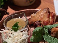 香草蜂蜜脆皮鸡，青木瓜色拉-Ginger(兴国路店)