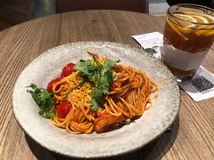 意式大虾意面配茄汁酱-Wagas沃歌斯(正大乐城店)