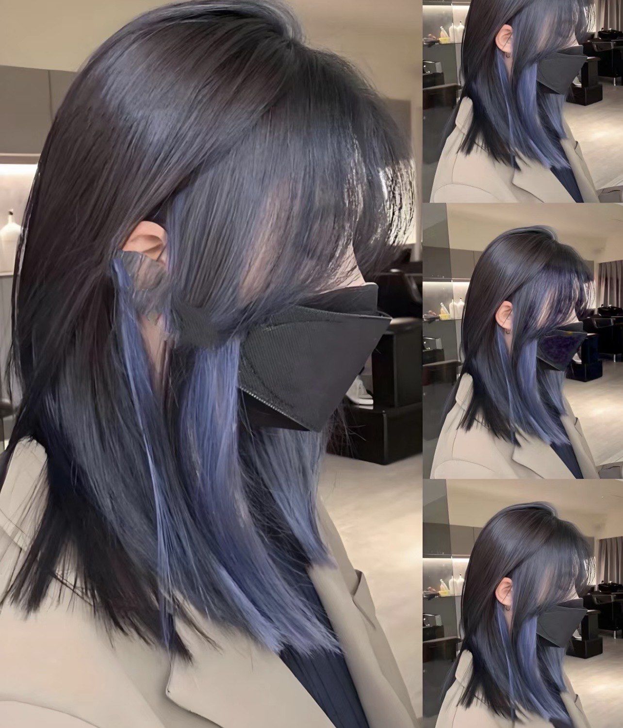 挂耳染可以说是一款非常高级有质感的发色这种色彩搭配设计方案长发和