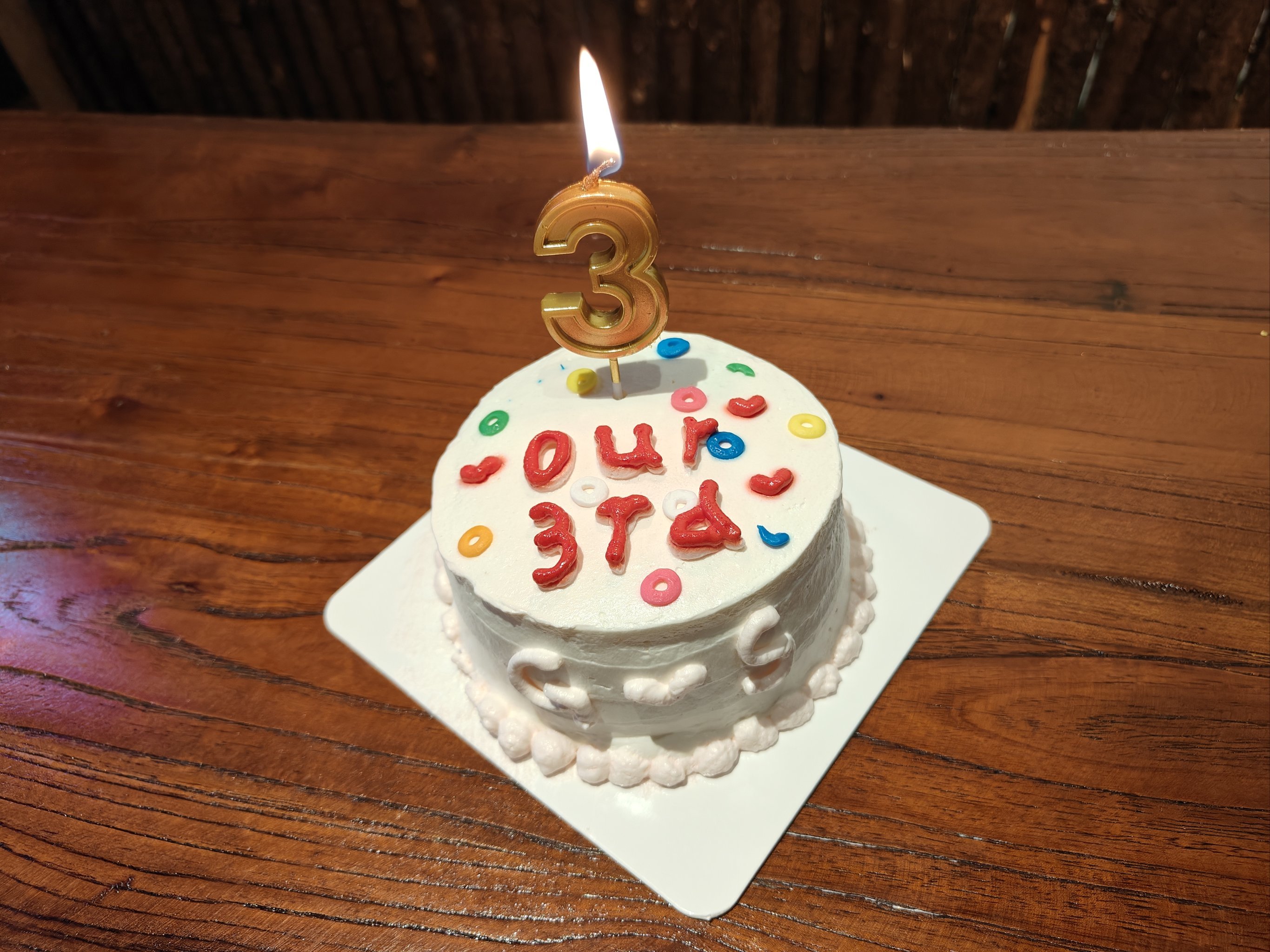 秀一秀跟对象一起做的三周年蛋糕 还原度还-大众点评