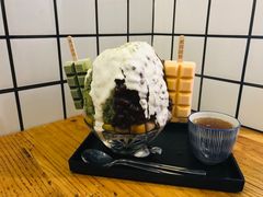 抹茶生乳かき氷-WONDER ICE 萬得冰田(建設路总店)