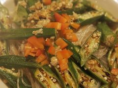 蒜蓉粉丝蒸秋葵-上楼私房菜(院士路店)