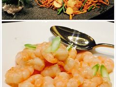 鲜虫草花炒元贝&清炒虾仁-丽晶轩中餐厅(重庆丽晶酒店)