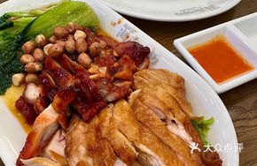 Honey-glazed Barbecue Pork and White-cut Chicken Rice