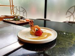 东南亚虎虾佐蜂蜜芥末酱-名将法式铁板烧(云峰别墅店)