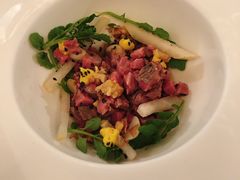 烤牛肉核桃梨泥烟熏蛋黄-Ocean's Table 欧舍