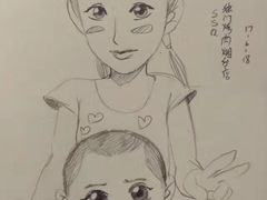 给客人画的卡通画-獨門烤肉(开发区店)