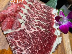 调味雪花牛脊肉-青瓦炭韩潮烤肉(花园道店)