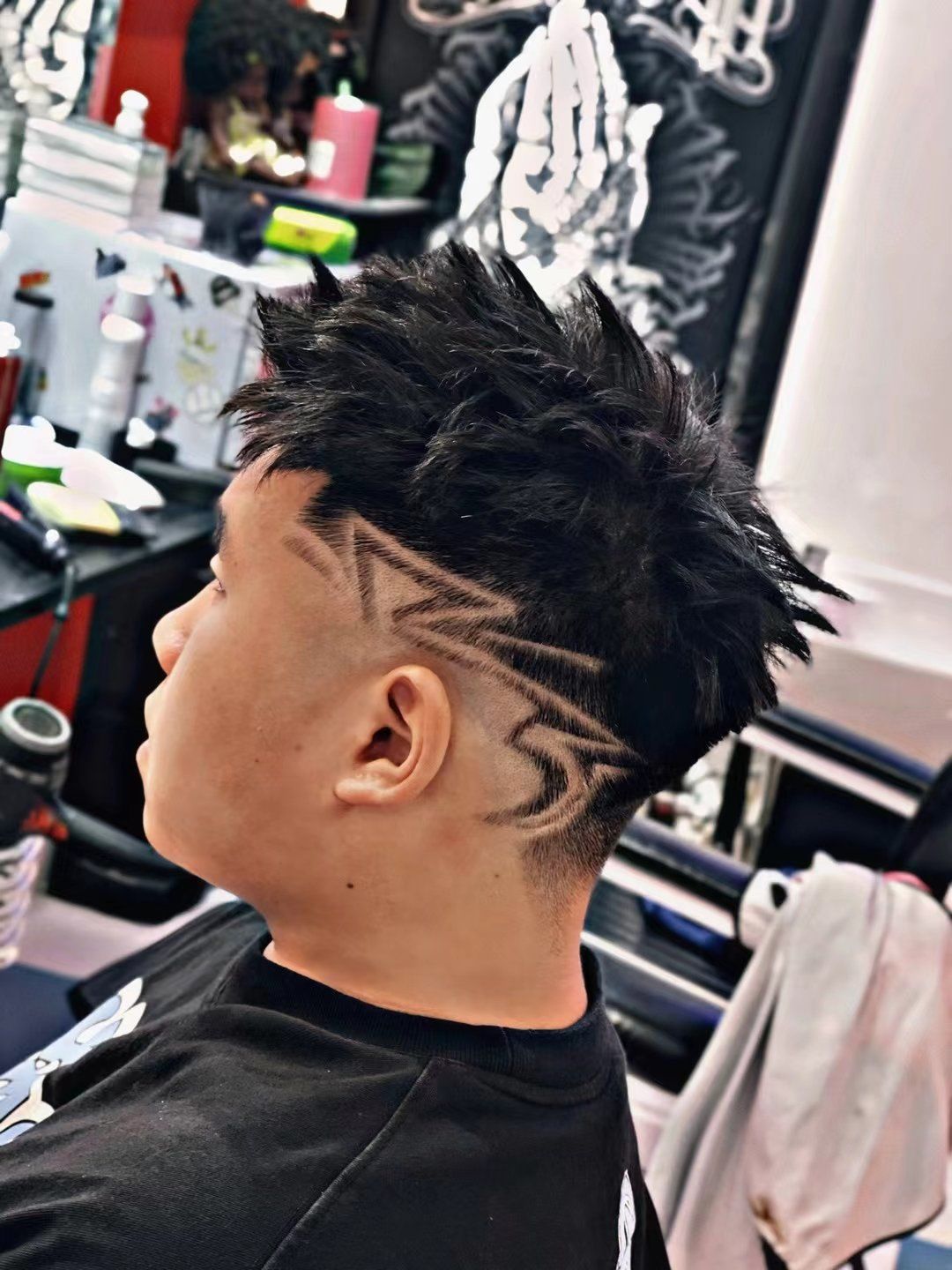男士油头雕刻