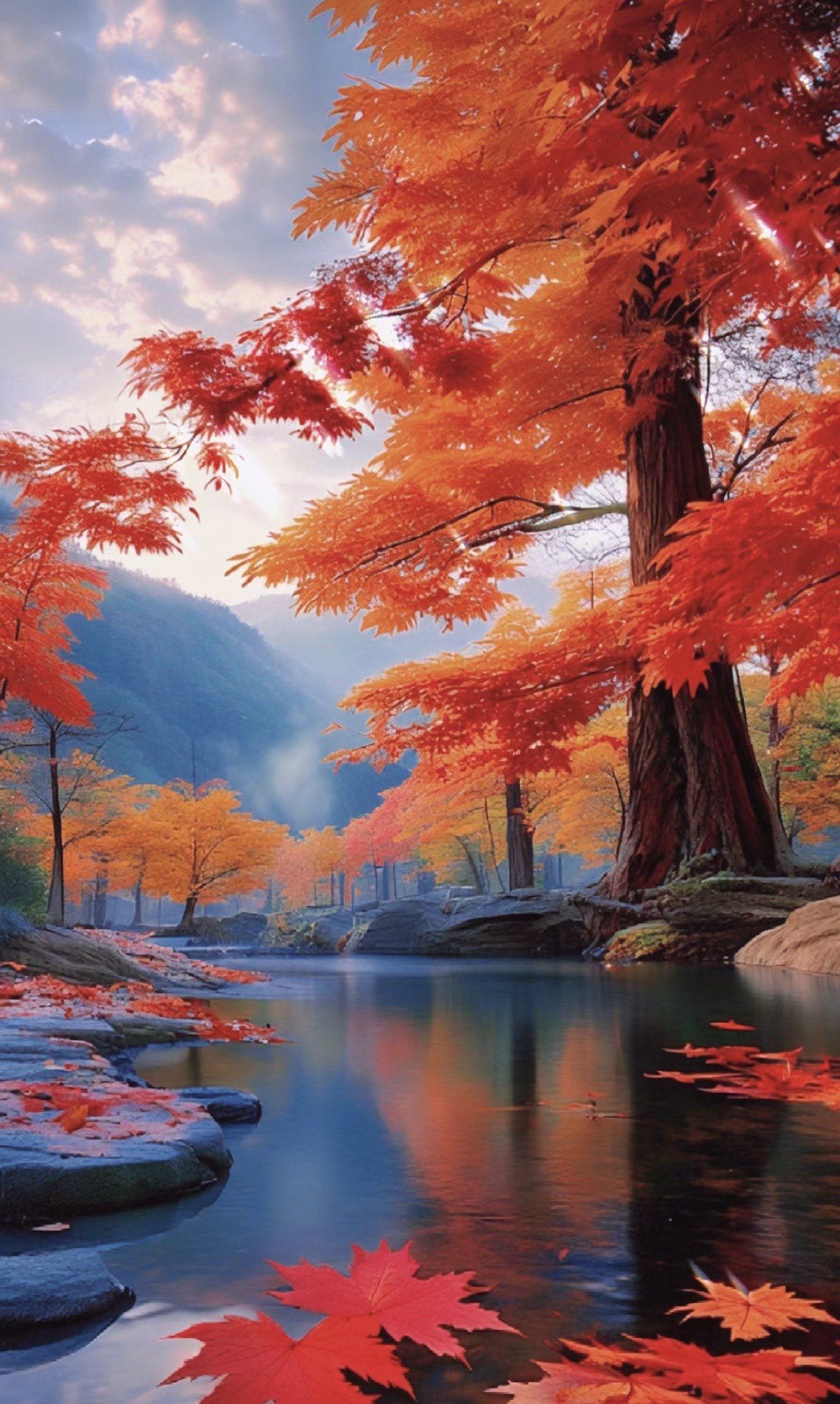 枫叶舞动秋日梦