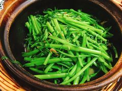 啫啫虾酱空心菜-熠盛粤味(永康路店)