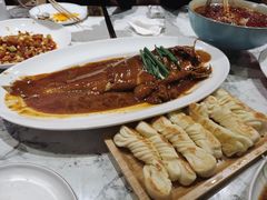 家熬渤海大黄鱼-悦海·家宴·冰花皮皮虾大锅贴(宝龙店)