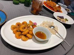 清炒虾仁拼元宝虾-望乡楼上海菜(日月光店)