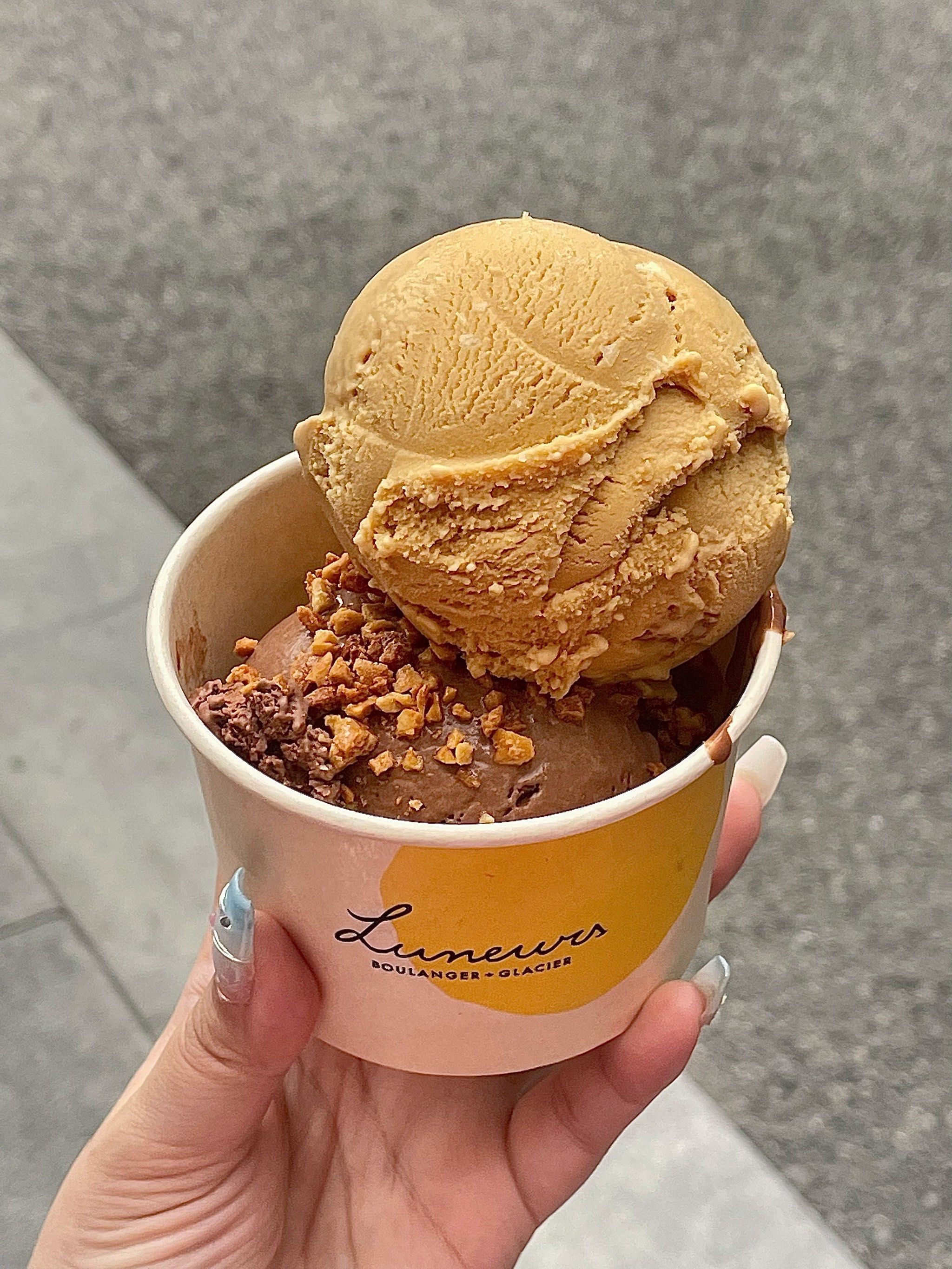 在广州都会想念的巨波焦糖海盐冰淇淋