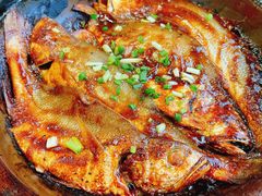 砂锅焗黄花鱼（大）-食家鸽园