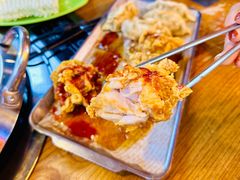 甜辣无骨炸鸡-包装马车·韩国料理·포장마차