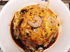 虾仁叉烧双拼滑蛋饭-旺记冰室(九龙中心大厦店)