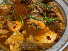 -东来菜馆•手抓海鲜家常菜•海鲜锅贴(鸽子窝店)