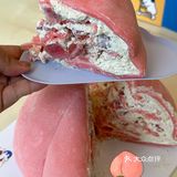 一整个桃子蛋糕！谁来吃！🙌🏻 