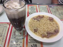 红豆冰和牛肉通粉-华星冰室(湾仔店)
