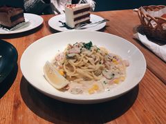 黑松露奶油蘑菇培根意面-麦田工坊(月湖店)