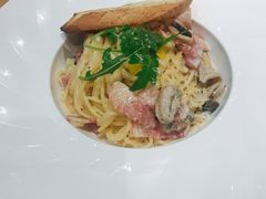 奶油培根蘑菇芦笋面-LO CALCOW卡路力轻食主义餐厅(陆家嘴店)