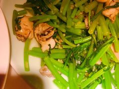 茼蒿炒海蛎子-日丰园海肠水饺·老字号大连海鲜(和平广场店)