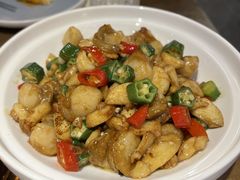 金蒜秋葵爆扇贝-向川南·水煮鱼·川菜(和平里店)