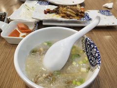 鸡丝皮蛋粥-傅记酱肉