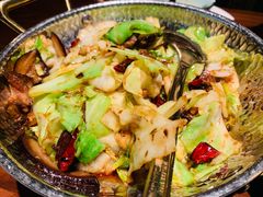 干锅手撕牛心菜-望湘园·洞庭渔宴(浦江欢乐颂店)