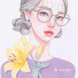 仙气十足的彩铅手绘女孩👧