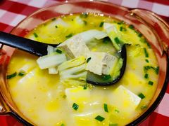 鸡汤小白菜煮豆腐-西贝莜面村(镇江苏宁广场店)