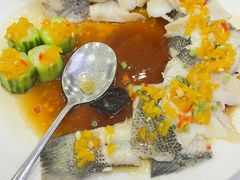 黄椒酱砂锅焗鲈鱼-粤盛海鲜平价店(洛溪食街店)