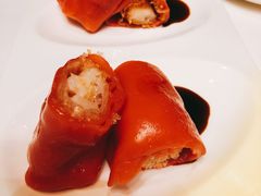 红米脆皮鲜虾肠-东海朗廷酒店-唐阁T’ANG COURT 中餐厅