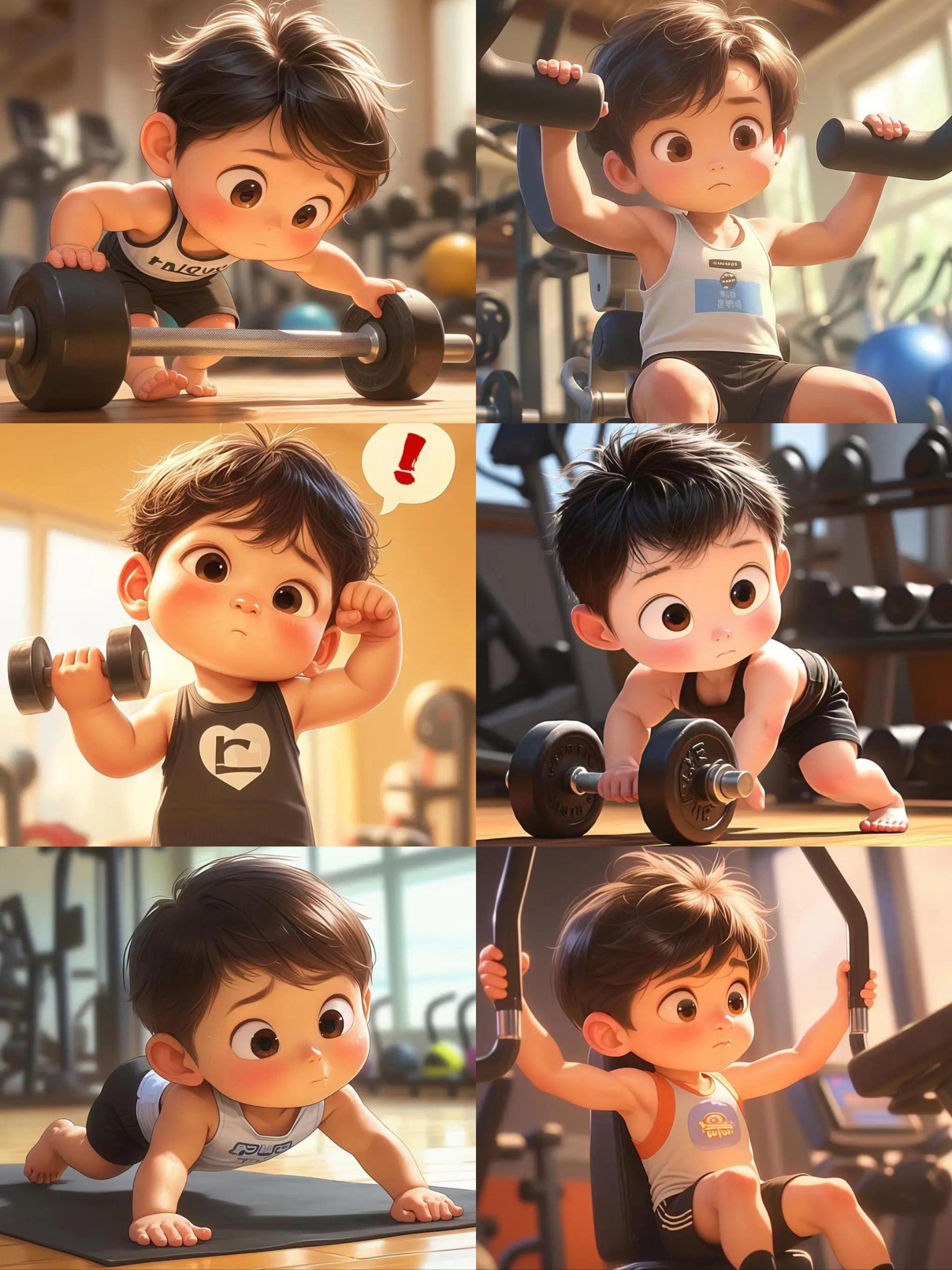 快乐表情不设限|超可爱的健身头像