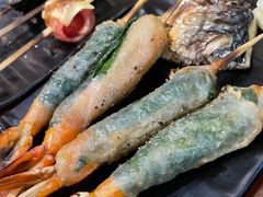 苏叶烤鸡皮虾-鸟串烧Yakitori